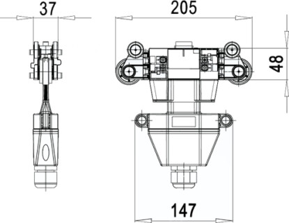 Одинарный токосъёмник UNILIFT-UCR 35