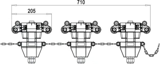 Тройной токосъемник UNILIFT-UCR 37