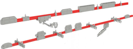 Двутавровая линия Giovenzana 50 кг/Монотроллейный шинопровод EAE серии E-line URC-С (250-400А)м