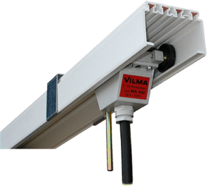 Открытый короб с жилами в горизонтальном ленточном кабеле Vilma Multi-conductor bar system type CP