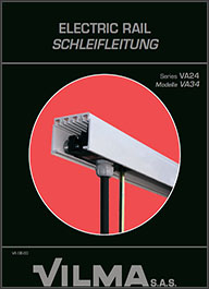 Открытый короб с проводниками в горизонтальном ленточном кабеле Vilma Multi-conductor bar system type VA